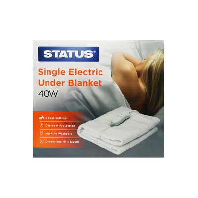 Status Single Electric Under Blanket 40W 3 Heat Setting