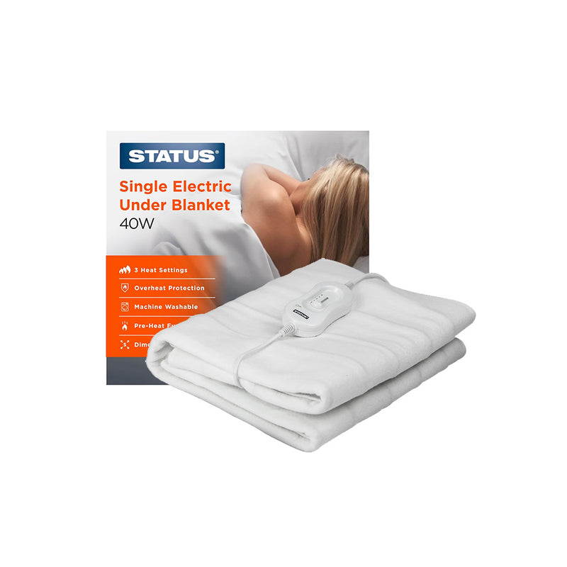 Status Single Electric Under Blanket 40W 3 Heat Setting