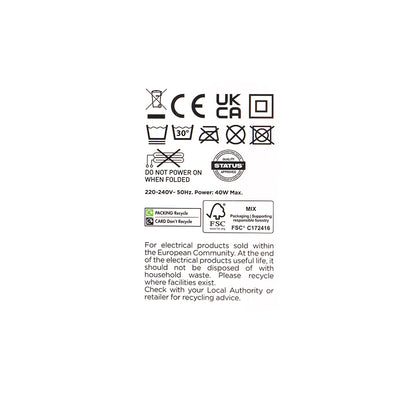 Status Single Electric Under Blanket 40W 3 Heat Setting