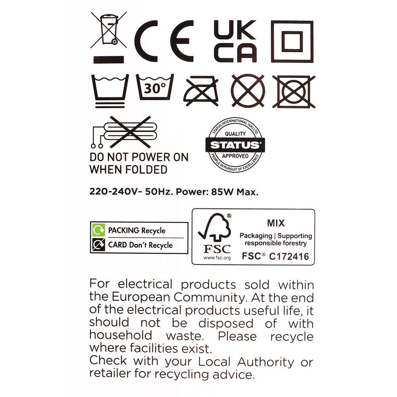 Status Double Electric Blanket 85W 3 Heat Setting