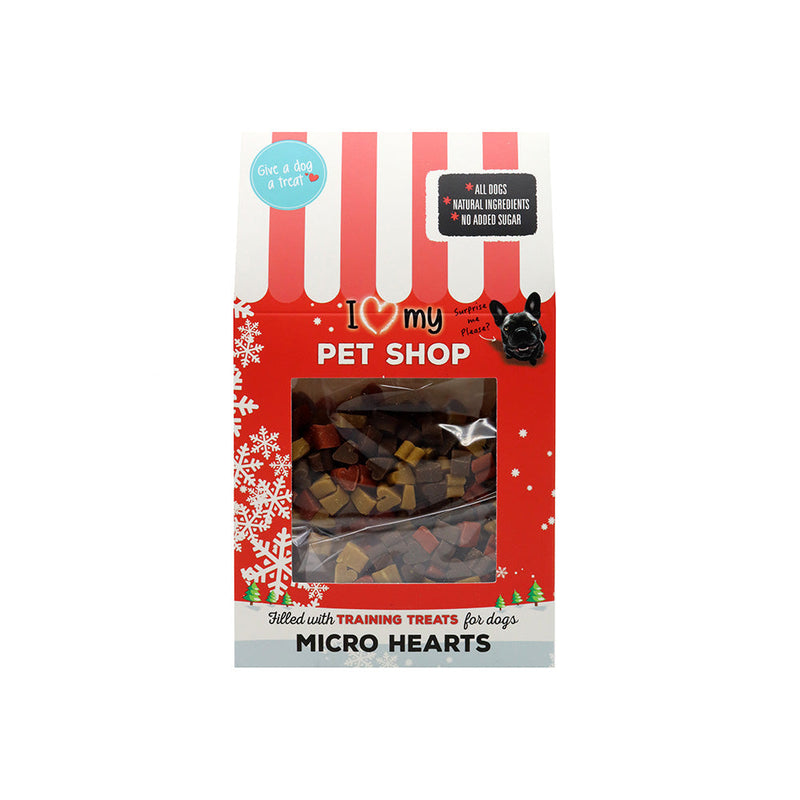 I Love My Pets Shop Dog Training Treats Micro Hearts 175g