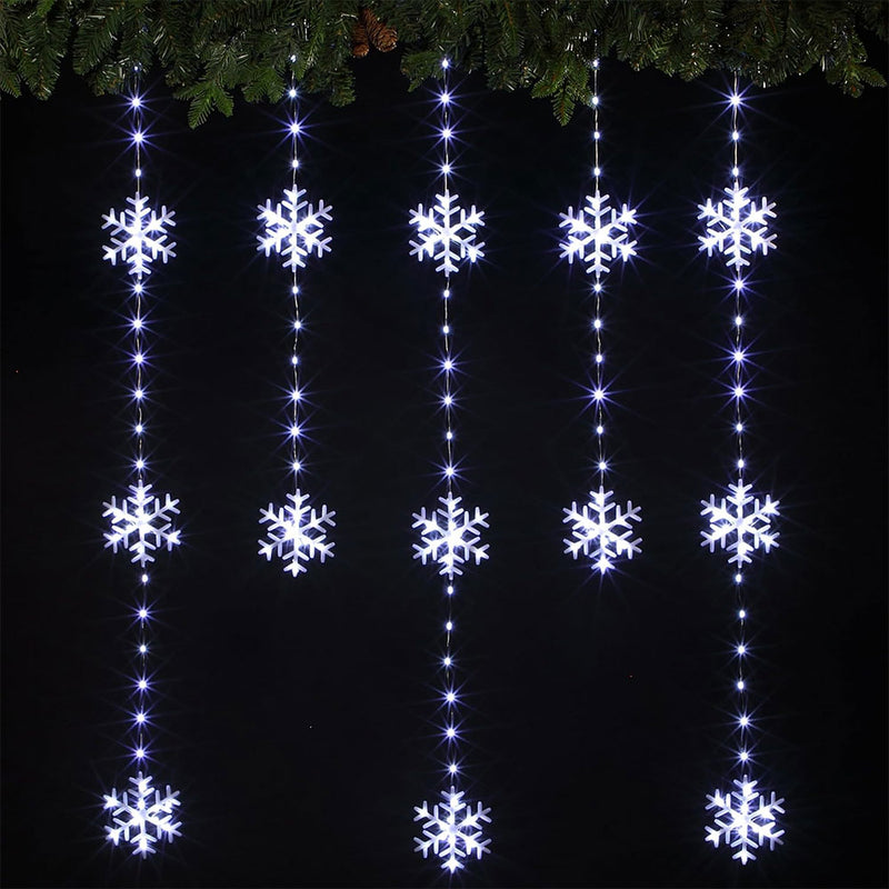 Snowflake Curtain Lights 234 White LED