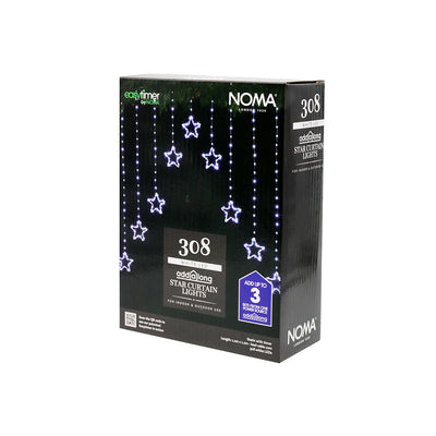 Noma Star Curtain Lights 308 White LED