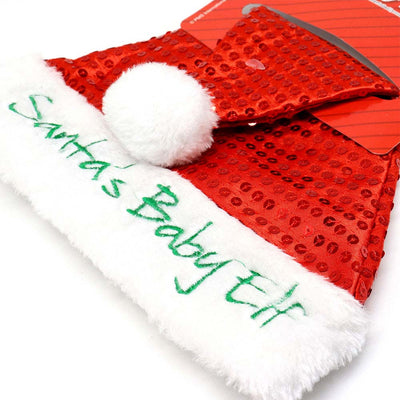 Deluxe Sequined Baby Elf Hat With Embroidery