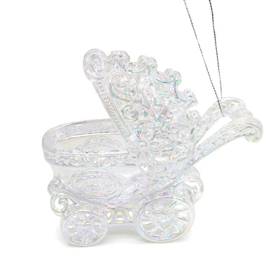 Iridescent Acrylic Pram Ornament Christmas Tree Decoration