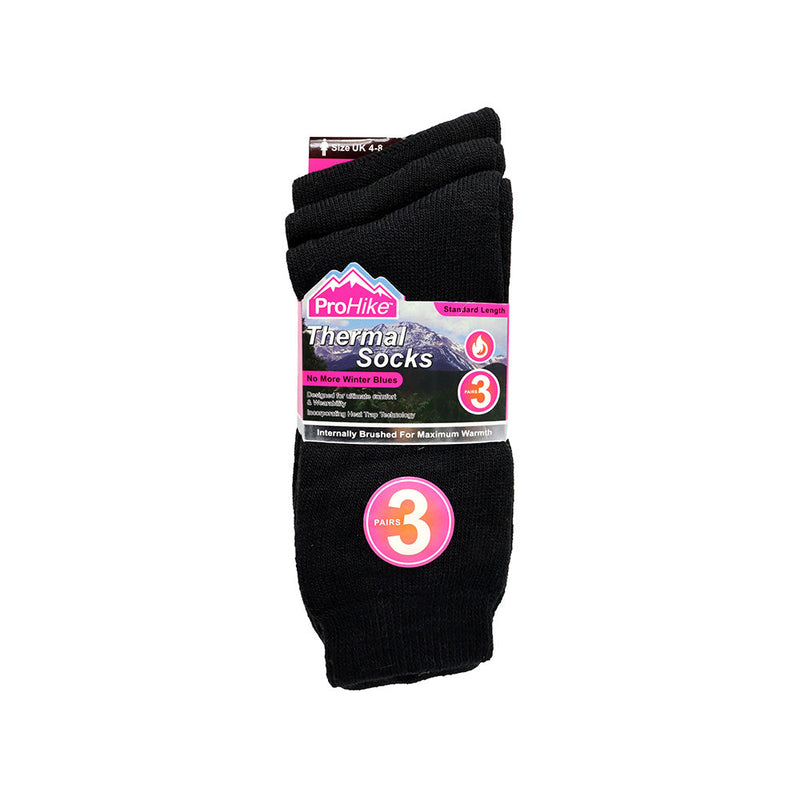 Ladies Thermal Socks Pack of 3 Black Colour