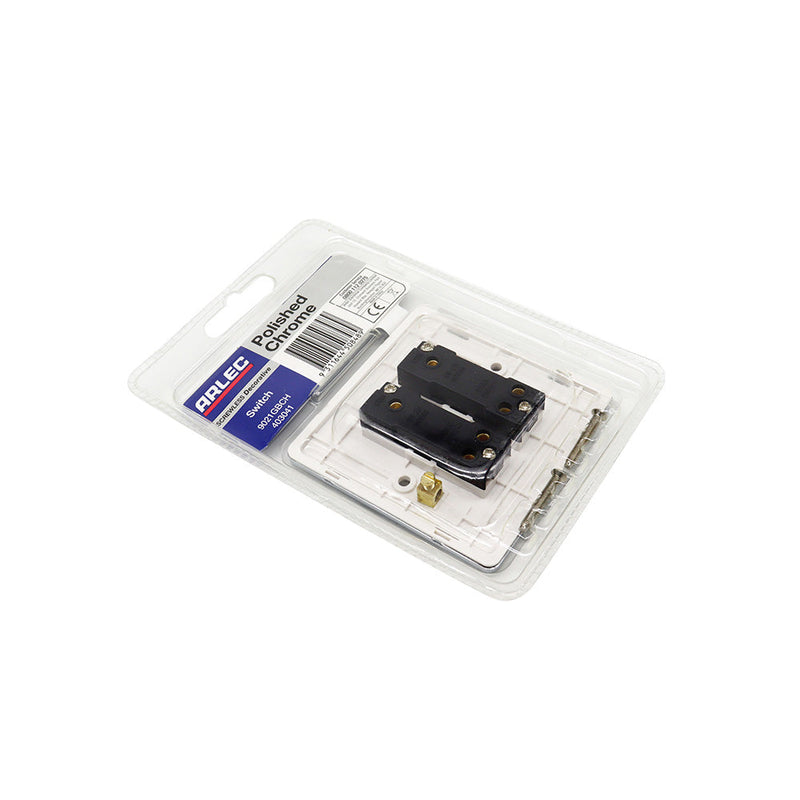 Chrome 10A 2 Gang 2 Way Light Switch