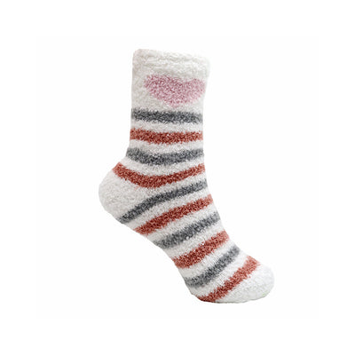 Ladies Snuggle Toes Cosy Socks 3Pack Size 4-8 Design 1