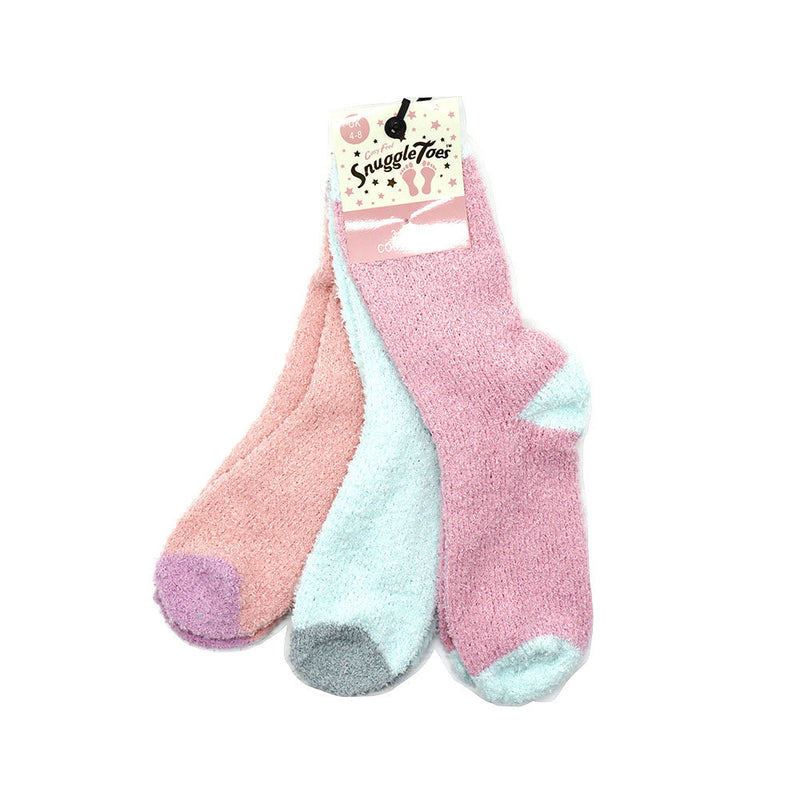 Ladies Snuggle Toes Cosy Socks 3Pack Size 4-8 Design 2