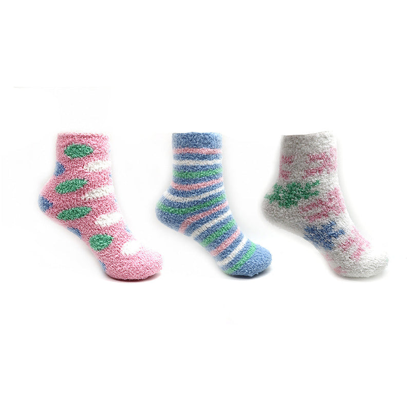 Girls Snuggle Toes Cosy Socks 3Pack 12-3