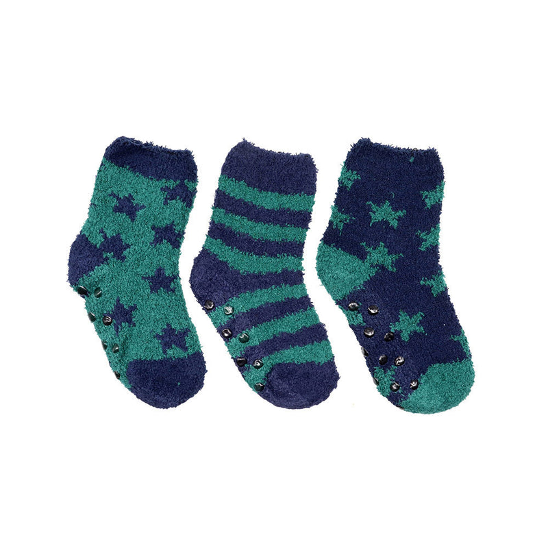 Boys Snuggle Toes Cosy Socks 3Pack 6-8
