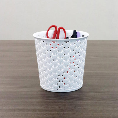 Curver Round Plastic Storage Organiser White 14cm x 14cm