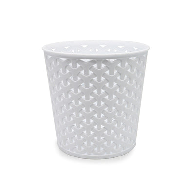 Curver Round Plastic Storage Organiser White 14cm x 14cm