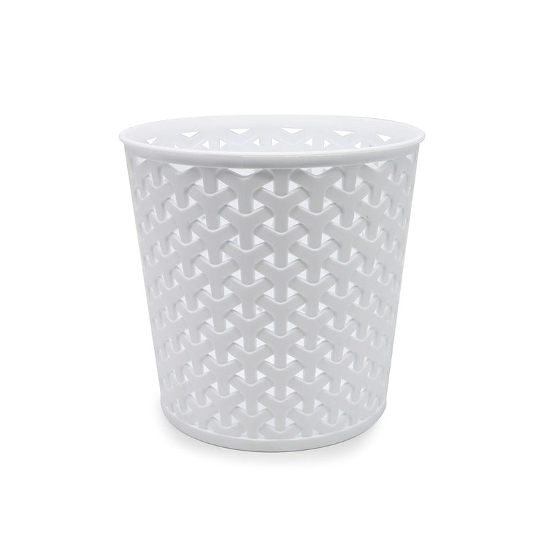 Curver Round Plastic Storage Organiser White 14cm x 14cm