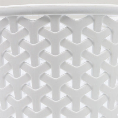 Curver Round Plastic Storage Organiser White 14cm x 14cm