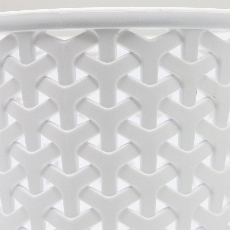 Curver Round Plastic Storage Organiser White 14cm x 14cm