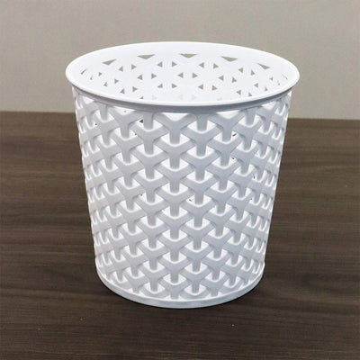 Curver Round Plastic Storage Organiser White 14cm x 14cm