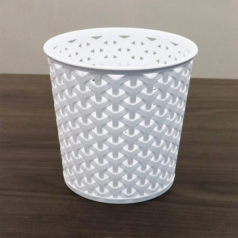 Curver Round Plastic Storage Organiser White 14cm x 14cm