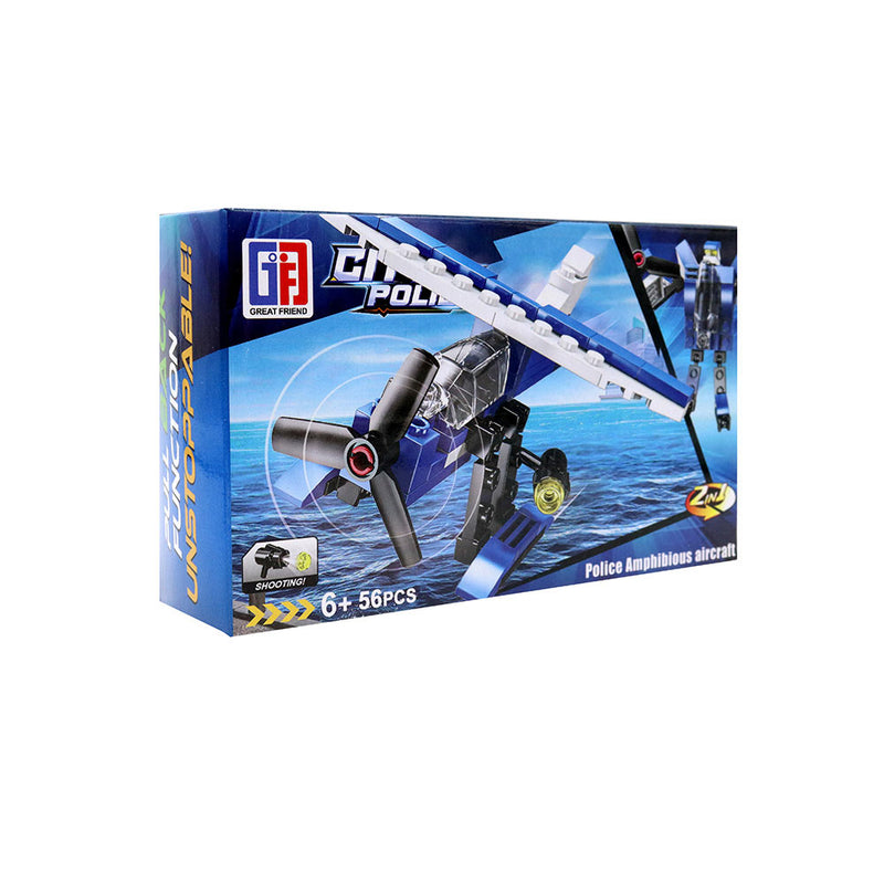 Pull Back Police Transportation Building Blocks