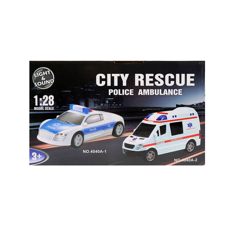 City Rescue Friction Power Police Car
