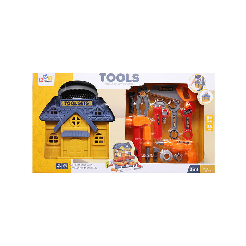 3 In 1 Tools Set Villa Play House 24Pieces