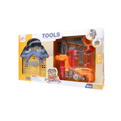 3 In 1 Tools Set Villa Play House 24Pieces