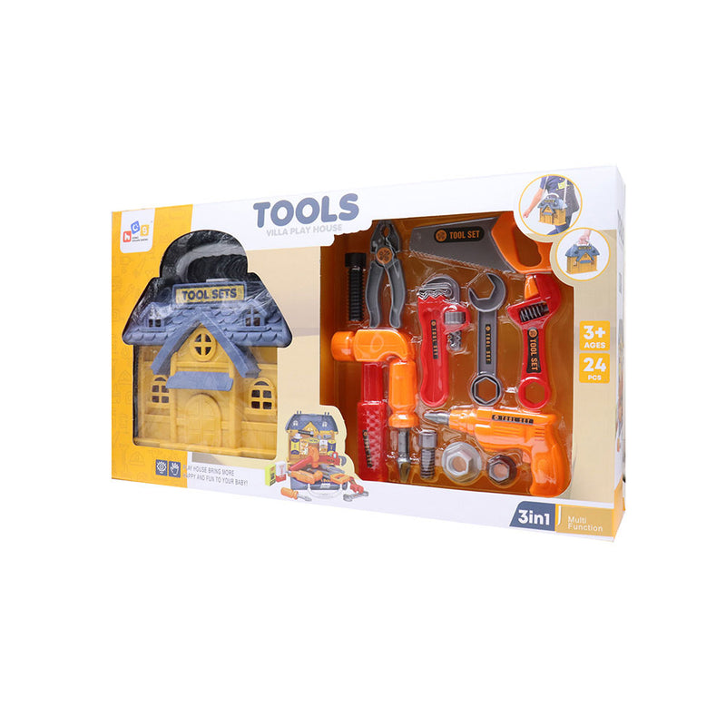3 In 1 Tools Set Villa Play House 24Pieces
