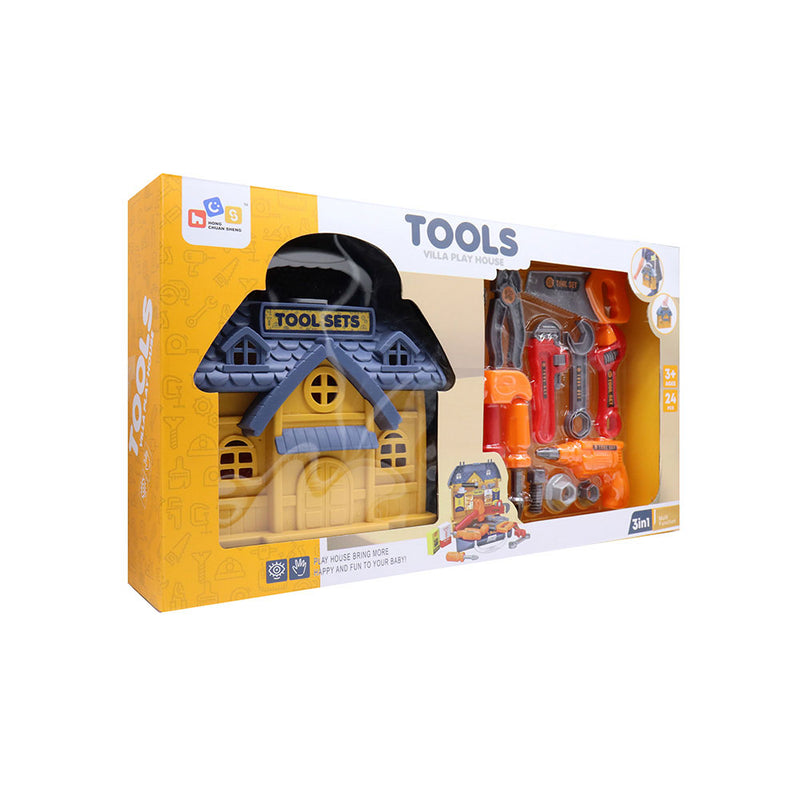 3 In 1 Tools Set Villa Play House 24Pieces
