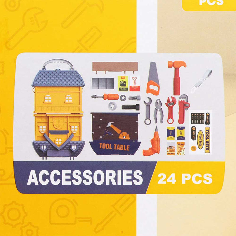 3 In 1 Tools Set Villa Play House 24Pieces