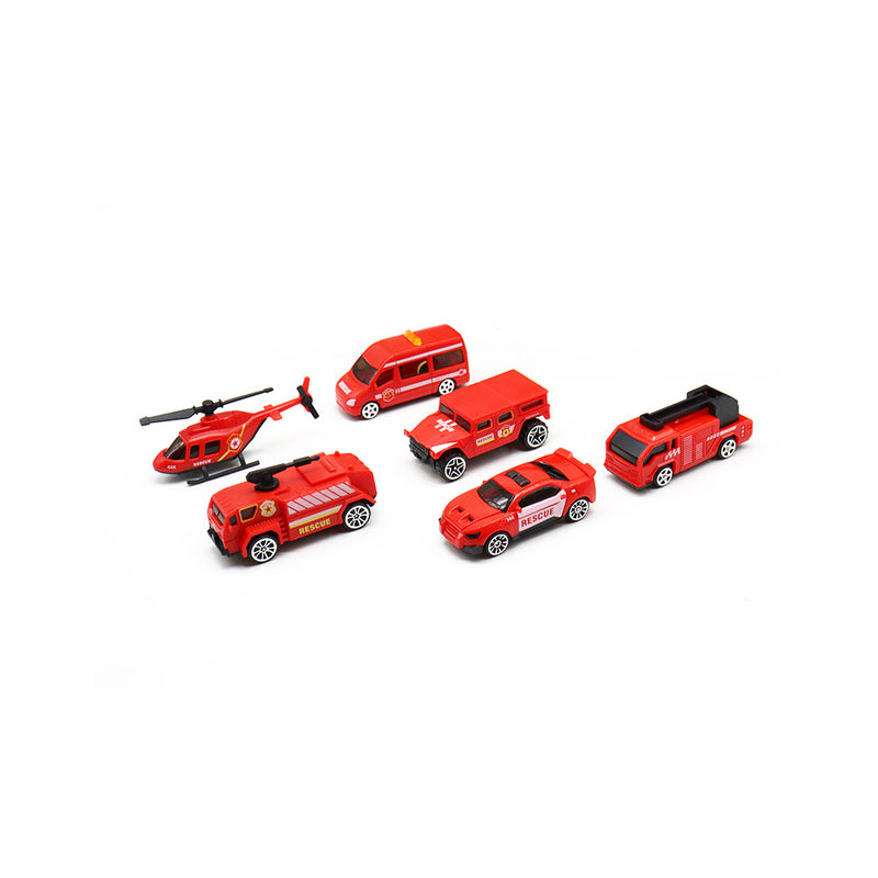 Car Transporter Truck Carry Toy with 5 Cars & 1 Helicopter