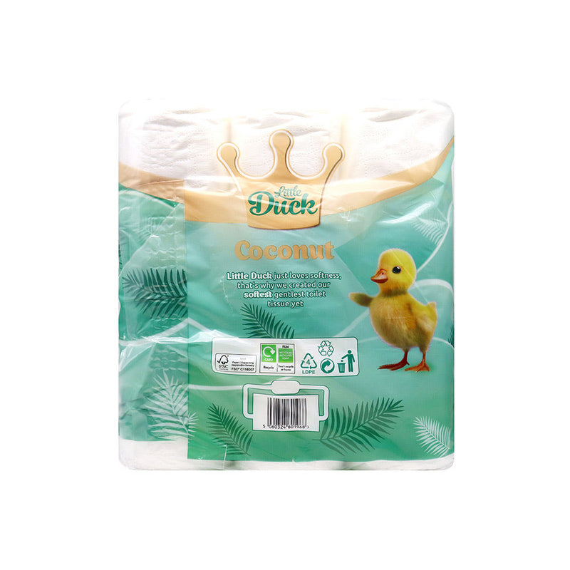 Little Duck Coconut Scented White Toilet Tissue 3Ply 18PK