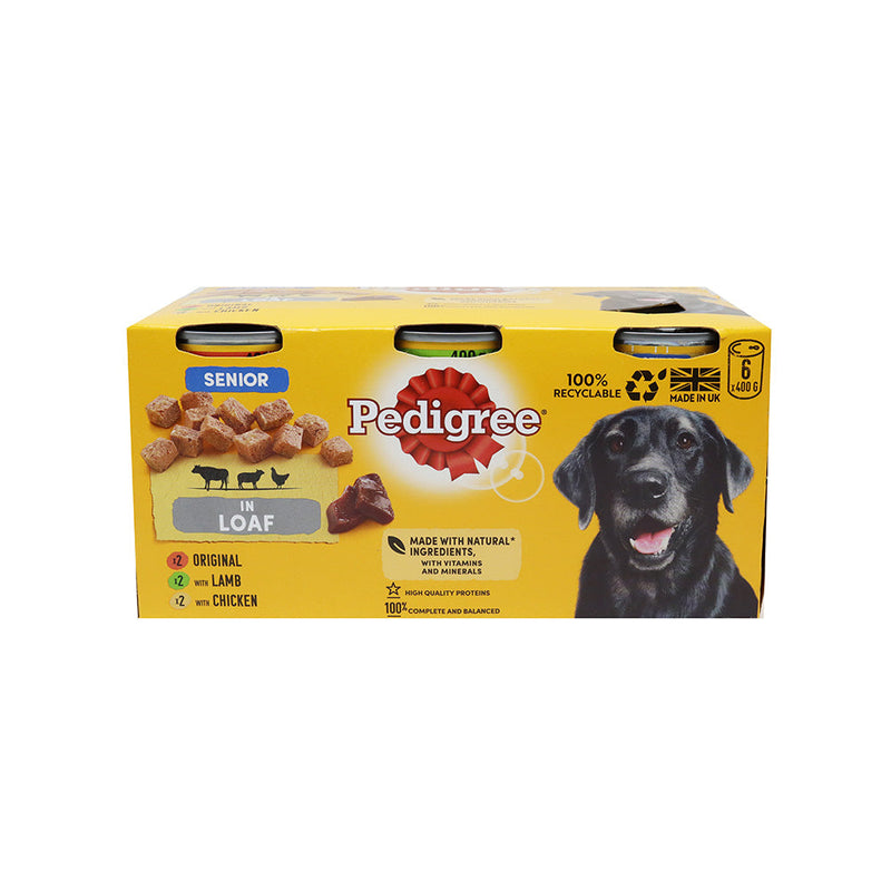 Pedigree Dog Food Senior Mixed Selection In Loaf 6x400g