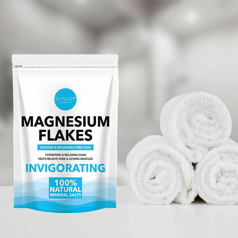 Elysium Spa Natural Mineral Bath Salts Magnesium Flakes 500g