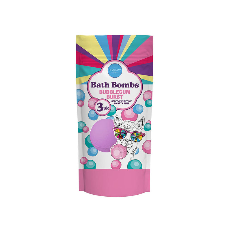 Elysium Spa Bath Bombs Bubblegum Burst 3x50g