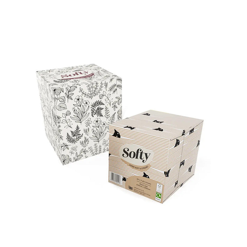 Softy Cosmetic Facial Cube Tissues 3ply