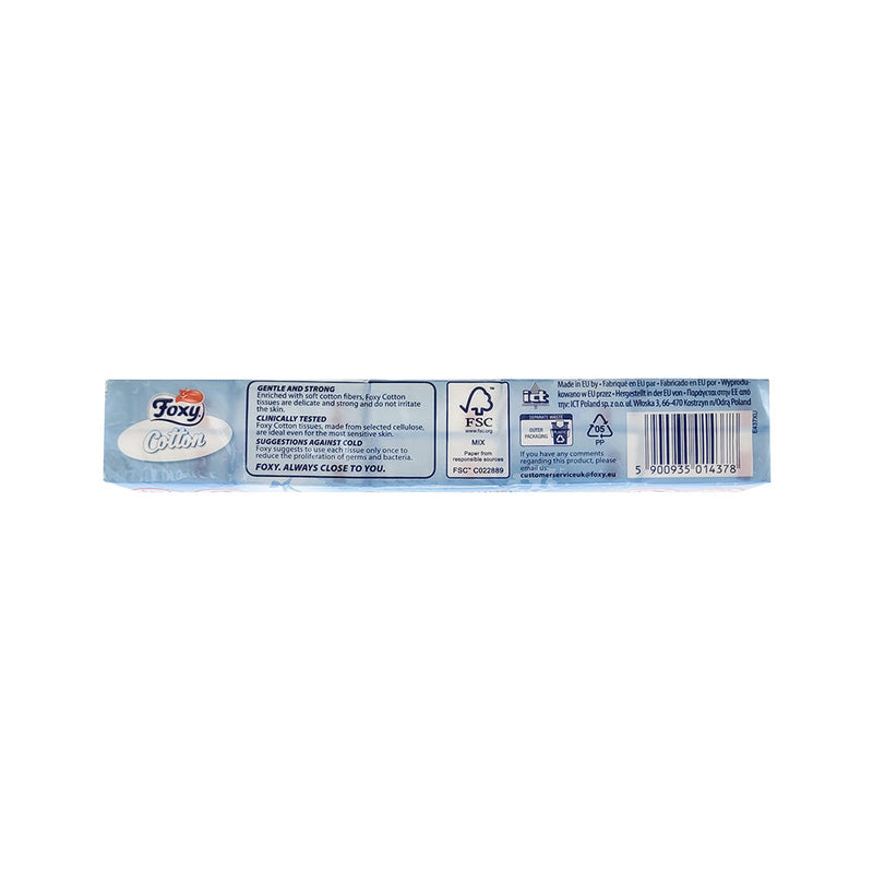 Foxy Cotton Pocket Tissues 4Ply 10PK