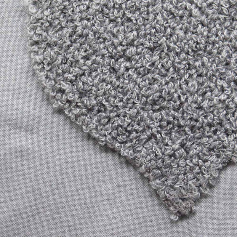 Light Grey Tufted Heart Duvet Set 3PCS King Size
