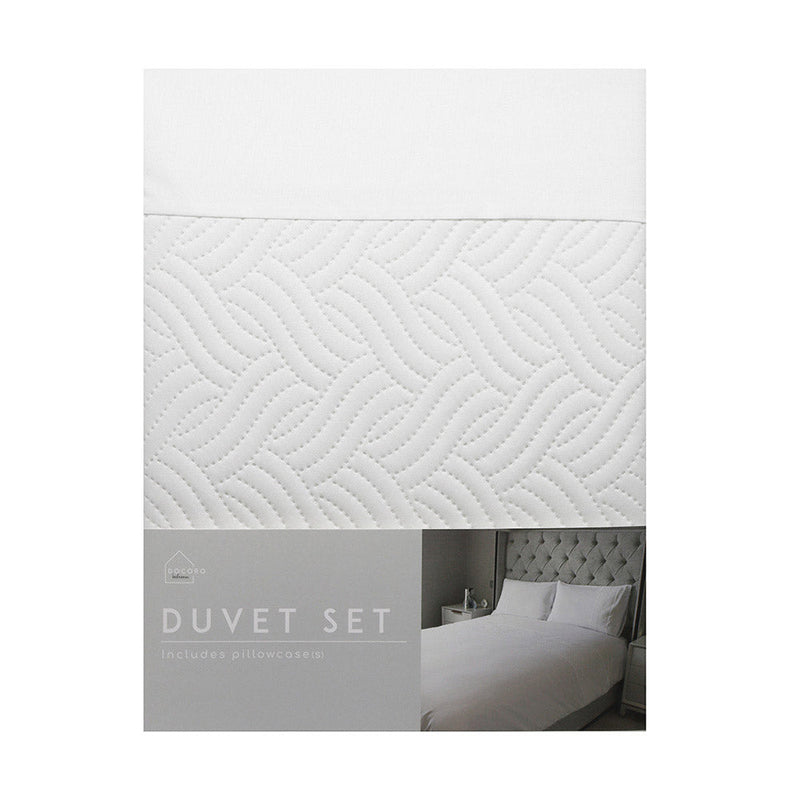 Pinsonic White Duvet Set 2PCS Single Size
