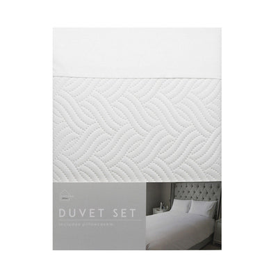 Pinsonic White Duvet Set 3PCS Double Size