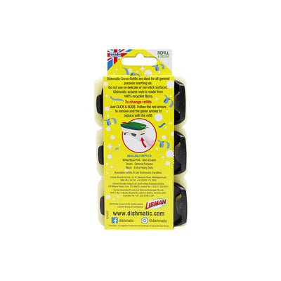 Dishmatic General Purpose Refills Sponges Triple Pack