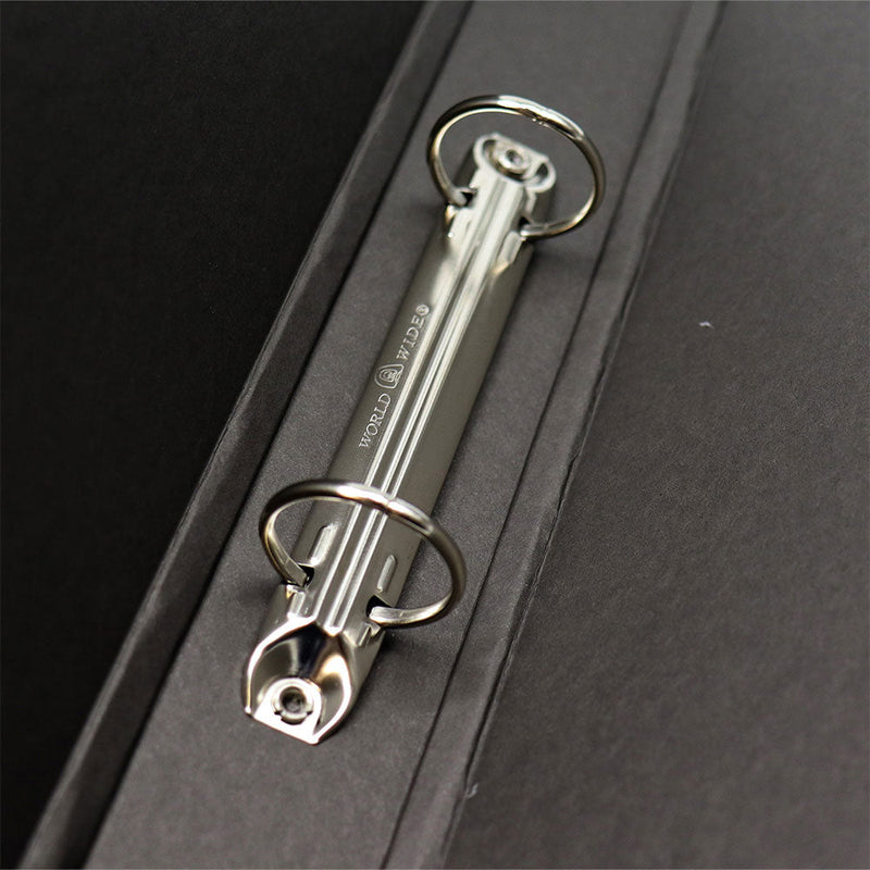 A4 2 Ring Binder Paper Over Board Black