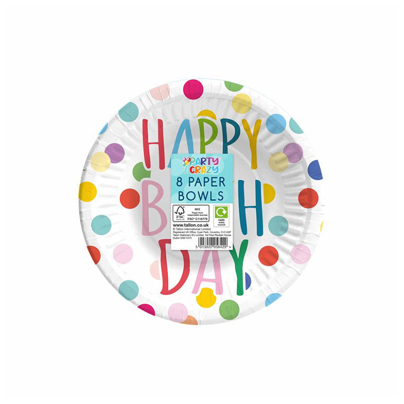 7Inch Happy Birthday Plates 8PK