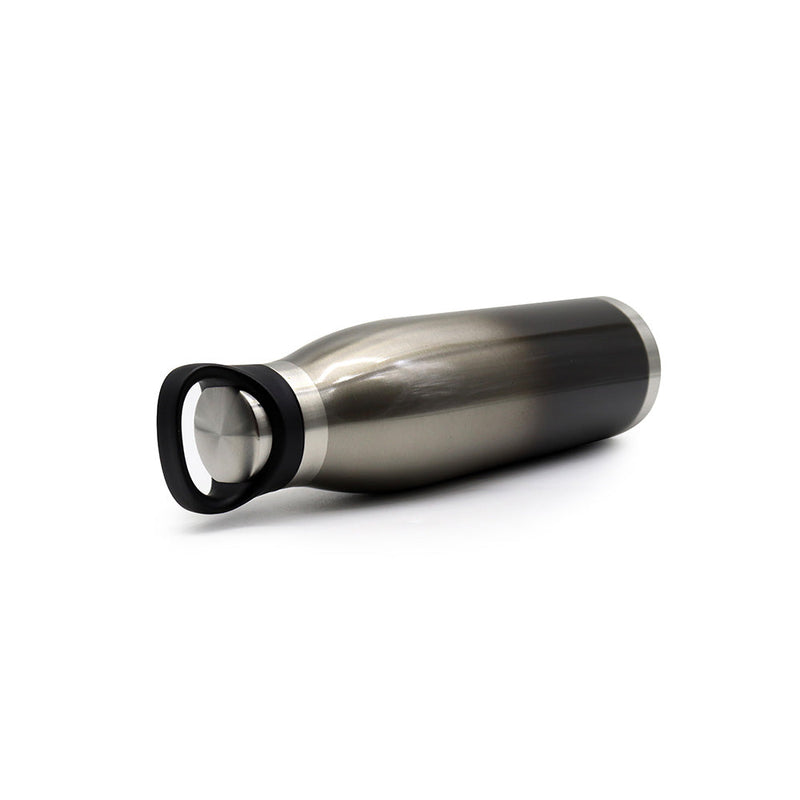 Portable Stainless Steel Bottle Black & Blue 470ML