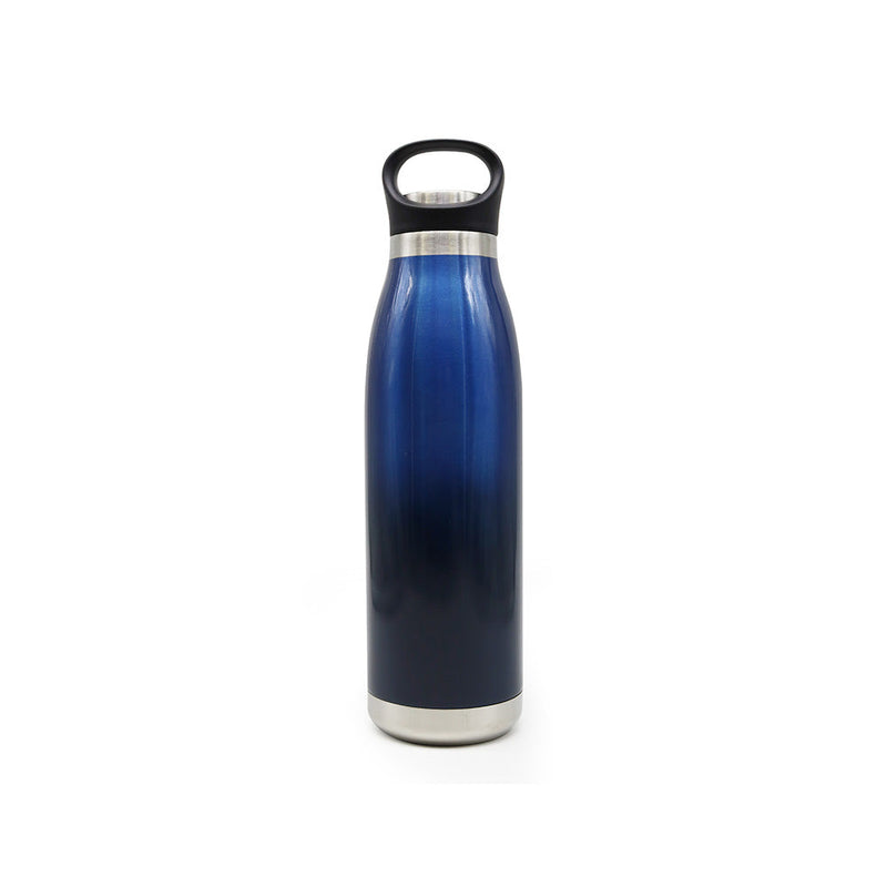 Portable Stainless Steel Bottle Black & Blue 470ML