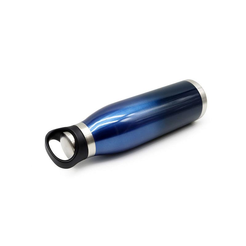 Portable Stainless Steel Bottle Black & Blue 470ML