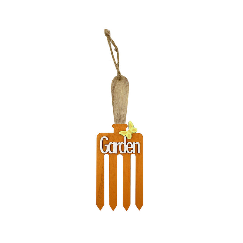 Garden Tools Shaped Hanging Decoration Rake,Trowel And Fork