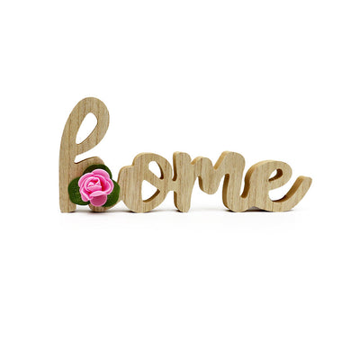 Wood Word Cutout Love & Home Tabletop Decorative Sign
