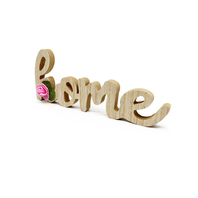 Wood Word Cutout Love & Home Tabletop Decorative Sign