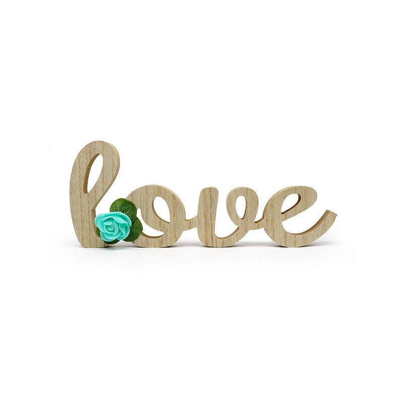 Wood Word Cutout Love & Home Tabletop Decorative Sign