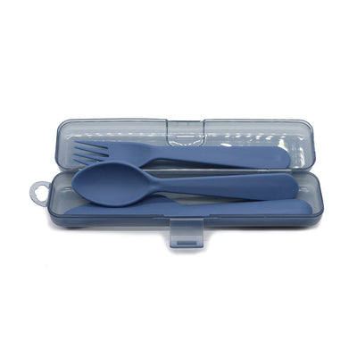 Cutlery Set with Case 3Pack Reusable Plastic Forks Spoon